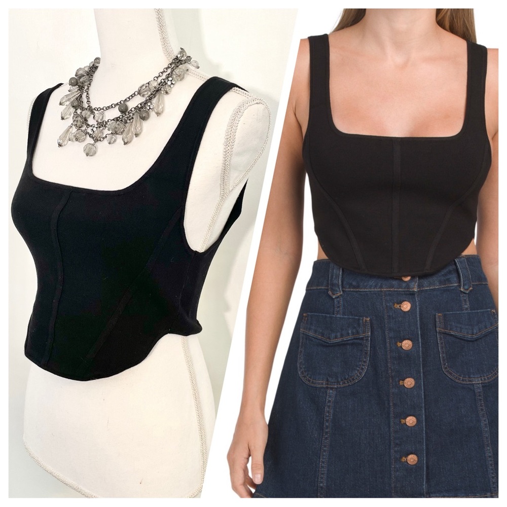 NWT House of Harlow 1960 Knit Corset Tank Top